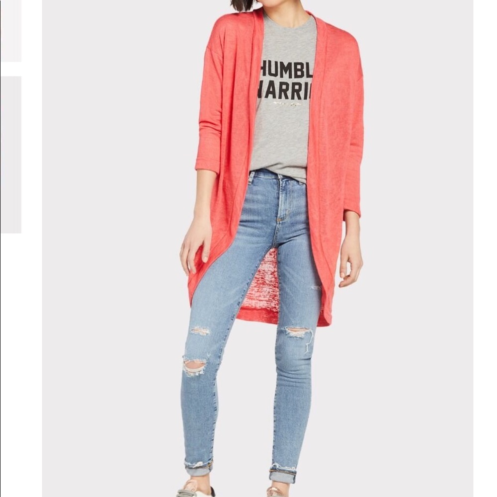 Coral cardigan